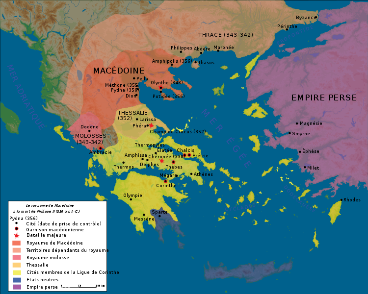 Royaume de Macédoine à la mort de Philippe II